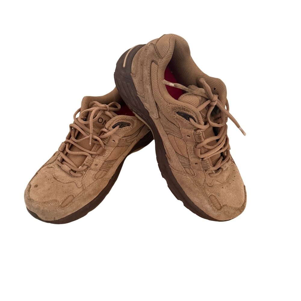 Vionic Size 11 Brown Suede Leather Low Top Performance Comfort Walking Shoes